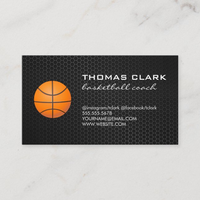 Basketball Coach Business Card (Front)