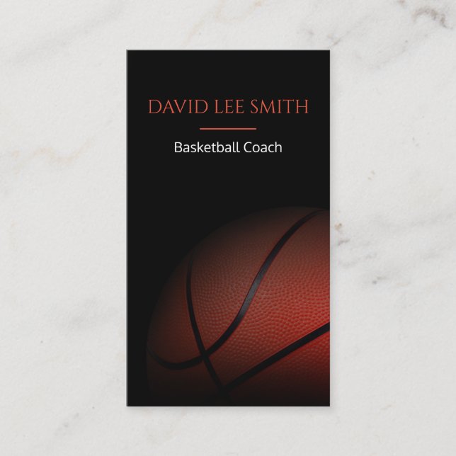 Basketball Coach  Business Card (Front)