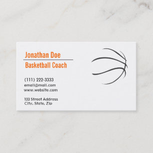 Basketball Coach Business Card
