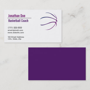 Basketball Coach Business Card