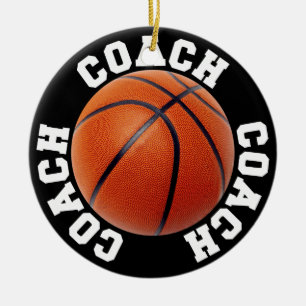 Basketball Coach Ceramic Tree Decoration