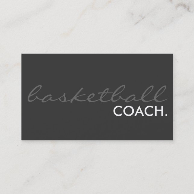 basketball coach. (colour customisable) business card (Front)