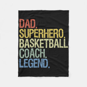 Basketball Coach Dad Fleece Blanket