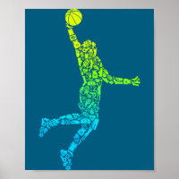 Basketball Coach Dunking Kids Men Boys Basketball