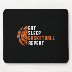 Basketball Coach Eat Sleep Basketball Repeat Baske Mouse Pad