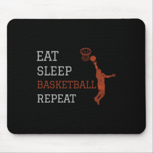 Basketball Coach Eat Sleep Basketball Repeat Baske Mouse Pad