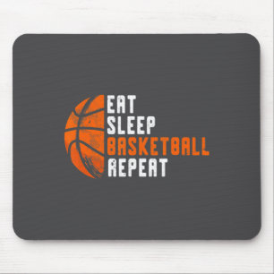 Basketball Coach Eat Sleep Basketball Repeat Baske Mouse Pad