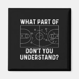 Basketball Coach Fun What Part Of Don't You Unders Magnet