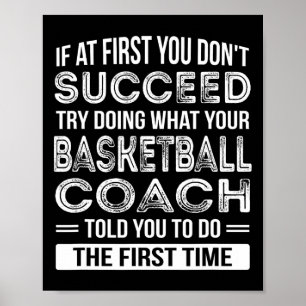 Basketball Coach Gift Fun Thank You Gift Poster