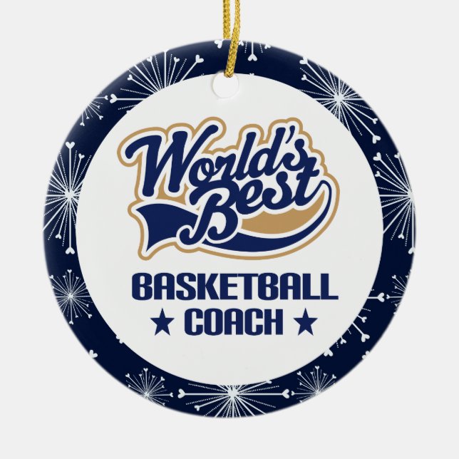 Basketball Coach Gift Ornament (Front)