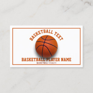 Basketball Coach Illustration for Teams and Lesson Business Card
