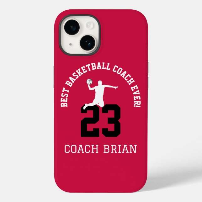  Basketball Coach Jersey Number Design Case-Mate iPhone Case (Back)