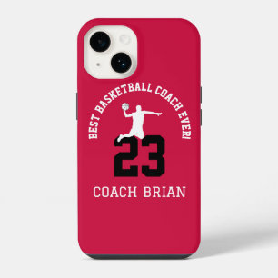 Basketball Coach Jersey Number Design iPhone 14 Case