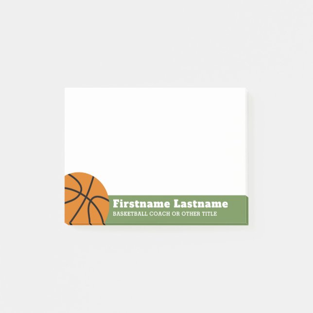 Basketball Coach or Physical Education Teacher Post-it Notes (Front)