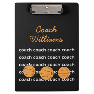 Basketball Coach Personalised Clipboard