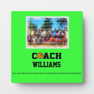 Basketball Coach - Personalised Plaque
