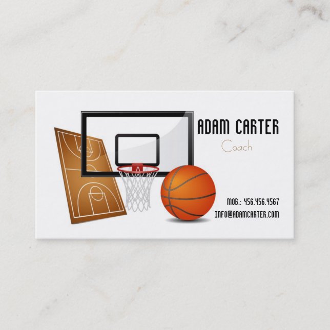 Basketball coach / player / referee Business Card (Front)