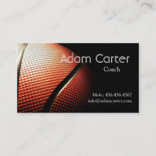 Basketball coach player referee Club Sport School Business Card