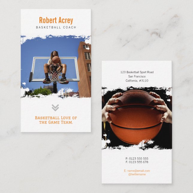 Basketball Coach | Professional Player Business Card (Front/Back)