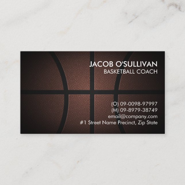 Basketball Coach Scout Business Card (Front)