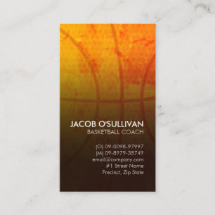 Basketball Coach Scout Business Card