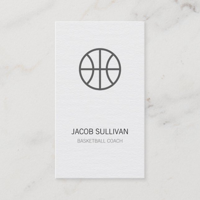 Basketball Coach Scout Professional Sports Busines Business Card (Front)