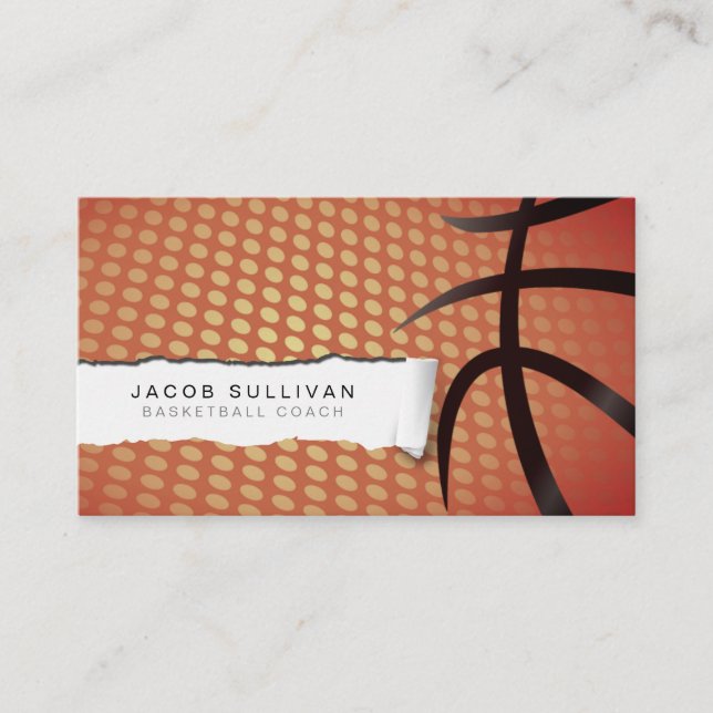 Basketball Coach Scout Professional Sports Business Card (Front)