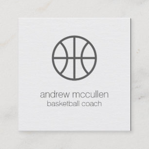 Basketball Coach Scout Professional Sports Square  Business Card