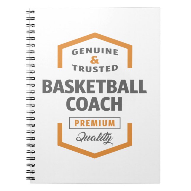 Basketball Coach Spiral Notebook (Front)