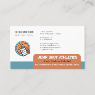 Basketball Coach   Sport Trainer Business Card