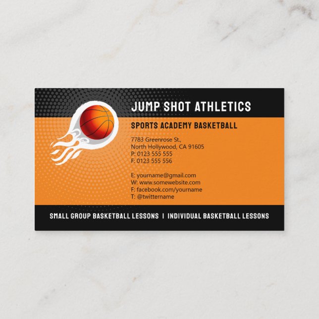 Basketball Coach | Sport Trainer Business Card (Back)