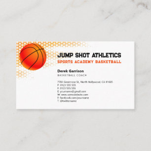Basketball Coach Sport Trainer Business Card