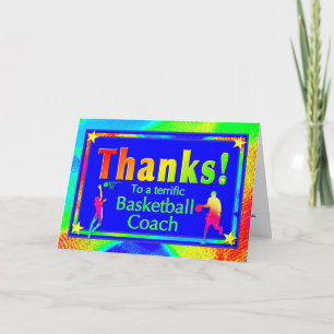 Basketball Coach Thank You Card