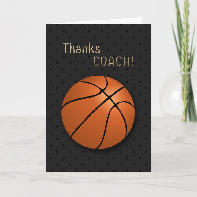 Basketball Coach Thank You Card (Front)