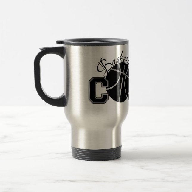 Basketball Coach Travel Mug (Left)