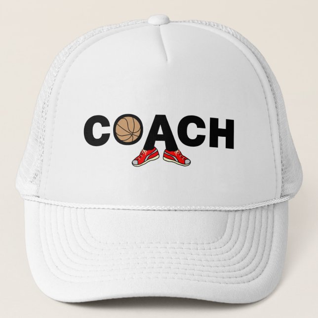 Basketball Coach Trucker Hat (Front)
