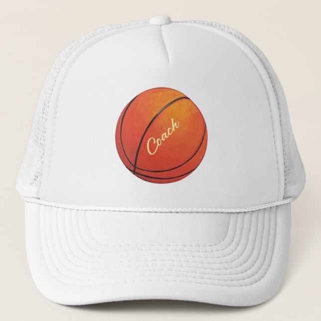 Basketball Coach Trucker Hat (Front)