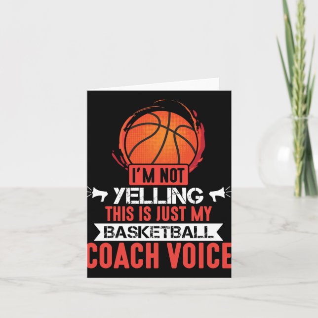 Basketball Coach Voice  Card (Front)