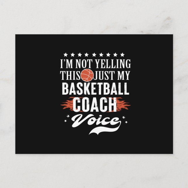 basketball coach voice | Im not yelling Postcard (Front)