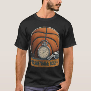 Basketball Coach Whistle Stopwatch T-Shirt