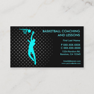 Basketball coaching lessons custom business cards