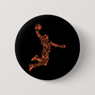 Basketball Collage  6 Cm Round Badge