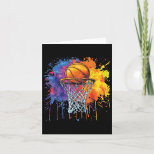Basketball Colourful Drip Graphic Card