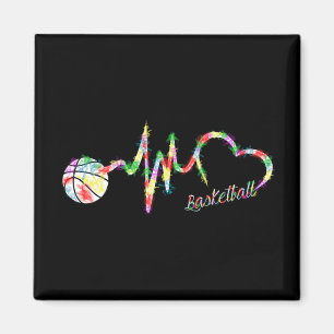 Basketball Colourful Smoke Heartbeat  Magnet