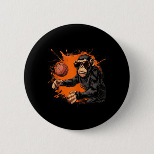 Basketball Colourful Splash Artwork Bball Player M 6 Cm Round Badge