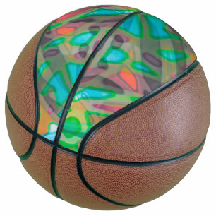Basketball Colourful Stained Glass