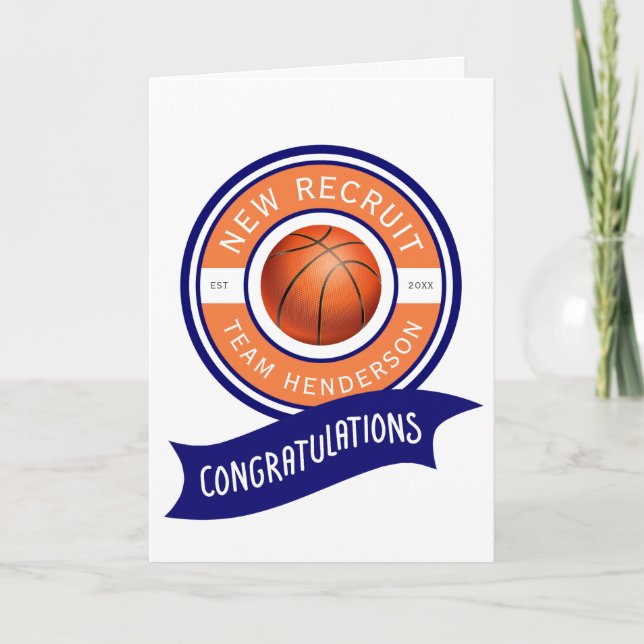 Basketball Congratulations Baby Greeting Card (Front)