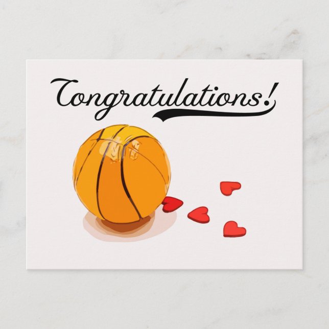 Basketball Congratulations  Postcard (Front)