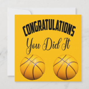Basketball Congratulations  you did it Card