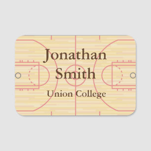 Basketball Court Design Name Tag
